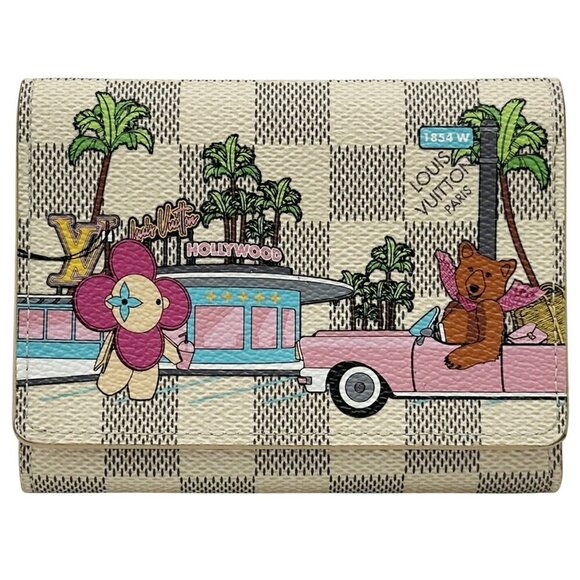 LOUIS VUITTON Pink Damier Wallet - Picture 1 of 14